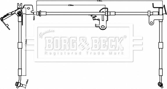 Borg & Beck BBH8740 - Гальмівний шланг autocars.com.ua