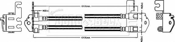 Borg & Beck BBH8763 - Тормозной шланг avtokuzovplus.com.ua