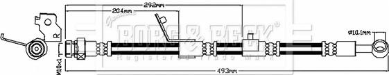 Borg & Beck BBH8774 - Гальмівний шланг autocars.com.ua