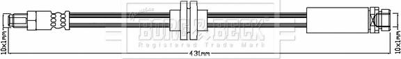 Borg & Beck BBH8814 - Гальмівний шланг autocars.com.ua