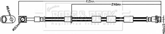 Borg & Beck BBH8823 - Гальмівний шланг autocars.com.ua