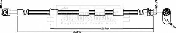 Borg & Beck BBH8827 - Гальмівний шланг autocars.com.ua