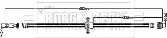 Borg & Beck BBH8837 - Тормозной шланг avtokuzovplus.com.ua