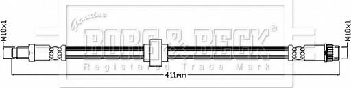 Borg & Beck BBH8848 - Гальмівний шланг autocars.com.ua