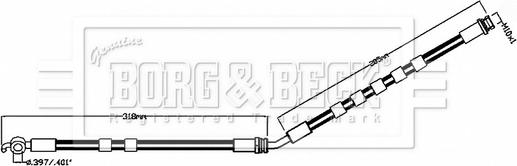 Borg & Beck BBH8854 - Гальмівний шланг autocars.com.ua