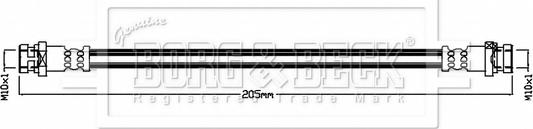 Borg & Beck BBH8856 - Гальмівний шланг autocars.com.ua