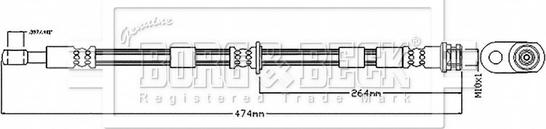 Borg & Beck BBH8870 - Гальмівний шланг autocars.com.ua