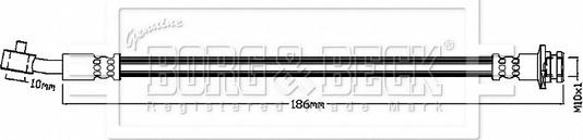 Borg & Beck BBH8876 - Гальмівний шланг autocars.com.ua