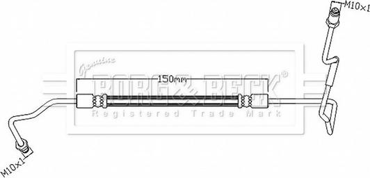 Borg & Beck BBH8877 - Тормозной шланг avtokuzovplus.com.ua