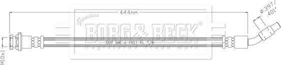 Borg & Beck BBH8907 - Гальмівний шланг autocars.com.ua