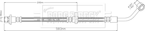 Borg & Beck BBH8913 - Гальмівний шланг autocars.com.ua