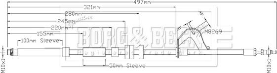 Borg & Beck BBH8920 - Гальмівний шланг autocars.com.ua