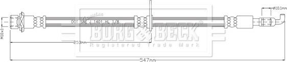 Borg & Beck BBH8923 - Гальмівний шланг autocars.com.ua