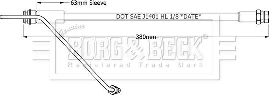 Borg & Beck BBH8943 - Тормозной шланг avtokuzovplus.com.ua