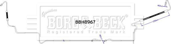 Borg & Beck BBH8967 - Гальмівний шланг autocars.com.ua