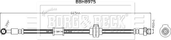 Borg & Beck BBH8975 - Гальмівний шланг autocars.com.ua