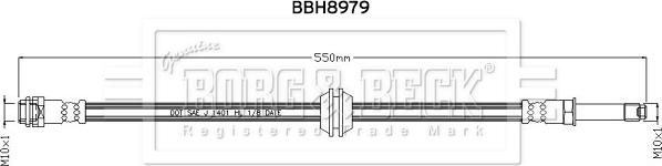 Borg & Beck BBH8979 - Тормозной шланг avtokuzovplus.com.ua