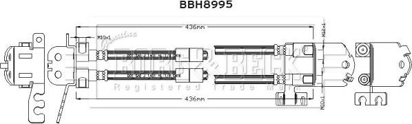 Borg & Beck BBH8995 - Тормозной шланг avtokuzovplus.com.ua