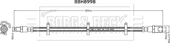 Borg & Beck BBH8998 - Тормозной шланг avtokuzovplus.com.ua