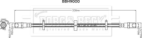 Borg & Beck BBH9000 - Тормозной шланг avtokuzovplus.com.ua