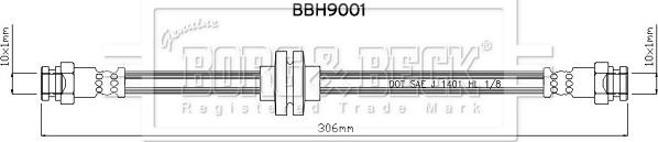 Borg & Beck BBH9001 - Тормозной шланг autodnr.net