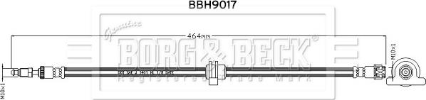 Borg & Beck BBH9017 - Тормозной шланг avtokuzovplus.com.ua