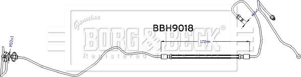 Borg & Beck BBH9018 - Гальмівний шланг autocars.com.ua