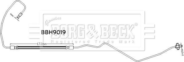 Borg & Beck BBH9019 - Гальмівний шланг autocars.com.ua