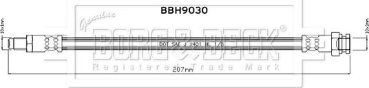 Borg & Beck BBH9030 - Гальмівний шланг autocars.com.ua