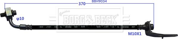 Borg & Beck BBH9034 - Тормозной шланг autodnr.net