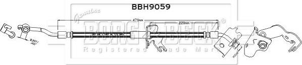 Borg & Beck BBH9059 - Гальмівний шланг autocars.com.ua