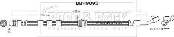 Borg & Beck BBH9095 - Гальмівний шланг autocars.com.ua