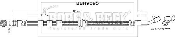 Borg & Beck BBH9095 - Тормозной шланг avtokuzovplus.com.ua