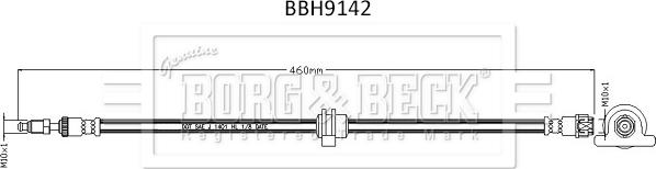 Borg & Beck BBH9142 - Гальмівний шланг autocars.com.ua
