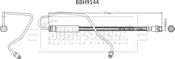 Borg & Beck BBH9144 - Гальмівний шланг autocars.com.ua