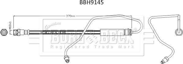 Borg & Beck BBH9145 - Гальмівний шланг autocars.com.ua