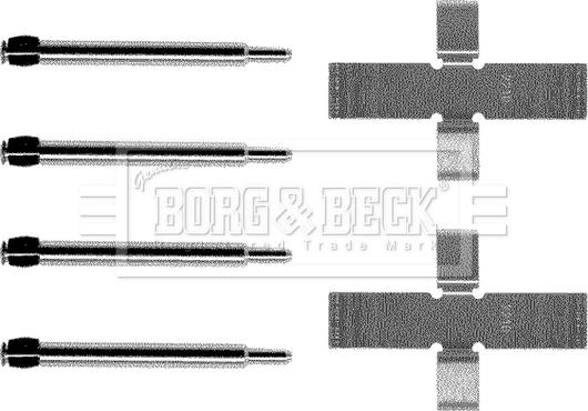 Borg & Beck BBK1002 - Комплектуючі, колодки дискового гальма autocars.com.ua