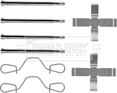 Borg & Beck BBK1006 - Комплектуючі, колодки дискового гальма autocars.com.ua