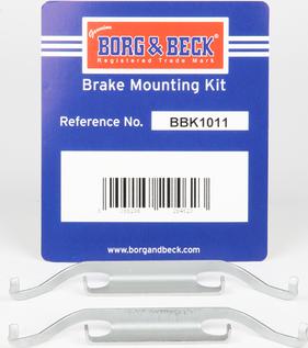 Borg & Beck BBK1011 - Комплектуючі, колодки дискового гальма autocars.com.ua