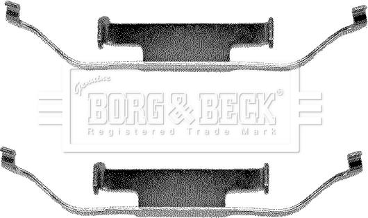 Borg & Beck BBK1012 - Комплектуючі, колодки дискового гальма autocars.com.ua