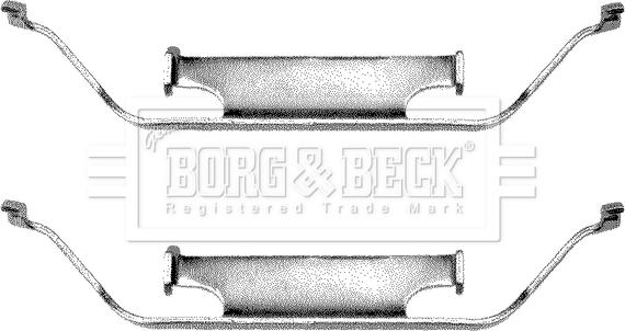 Borg & Beck BBK1013 - Комплектуючі, колодки дискового гальма autocars.com.ua