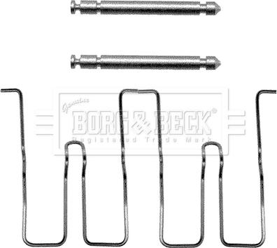 Borg & Beck BBK1016 - Комплектуючі, колодки дискового гальма autocars.com.ua