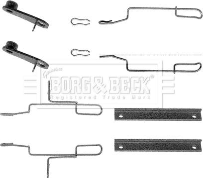 Borg & Beck BBK1022 - Комплектуючі, колодки дискового гальма autocars.com.ua