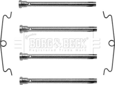 Borg & Beck BBK1023 - Комплектуючі, колодки дискового гальма autocars.com.ua