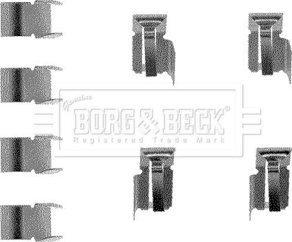 Borg & Beck BBK1028 - Комплектуючі, колодки дискового гальма autocars.com.ua