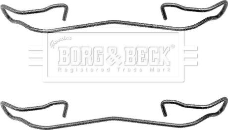 Borg & Beck BBK1039 - Комплектуючі, колодки дискового гальма autocars.com.ua