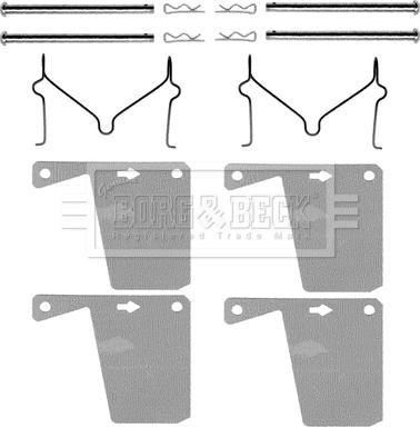 Borg & Beck BBK1064 - Комплектуючі, колодки дискового гальма autocars.com.ua