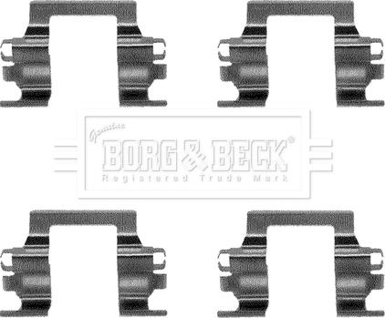 Borg & Beck BBK1066 - Комплектуючі, колодки дискового гальма autocars.com.ua