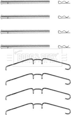 Borg & Beck BBK1069 - Комплектуючі, колодки дискового гальма autocars.com.ua