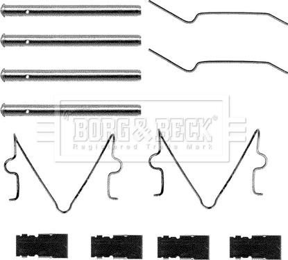 Borg & Beck BBK1076 - Комплектуючі, колодки дискового гальма autocars.com.ua